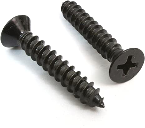 #8 x 3/4" Xylan Coated Stainless Flat Head Phillips Wood Screw (100 pc) 18-8 S/S Black Xylan Coating Choose Size by Bolt Dropper