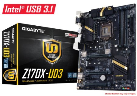 Gigabyte LGA1151 Intel Z170 ATX DDR4 Motherboards GA-Z170X-UD3