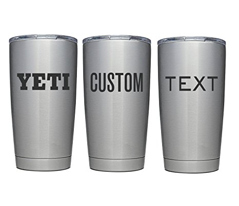 YETI Stainless Steel Vacuum Insulated Custom Text Rambler With Magslider Lid