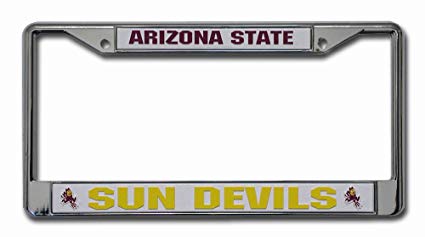 Rico Industries NCAA Arizona State Sun Devils Standard Chrome License Plate Frame
