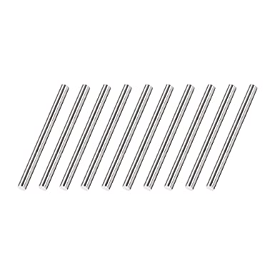 uxcell 5mm x 75mm 304 Stainless Steel Solid Round Rod for DIY Craft - 10pcs