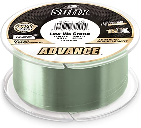 Sufix Advance Lo-Vis Green Monofilament 250-330 Yard Spools
