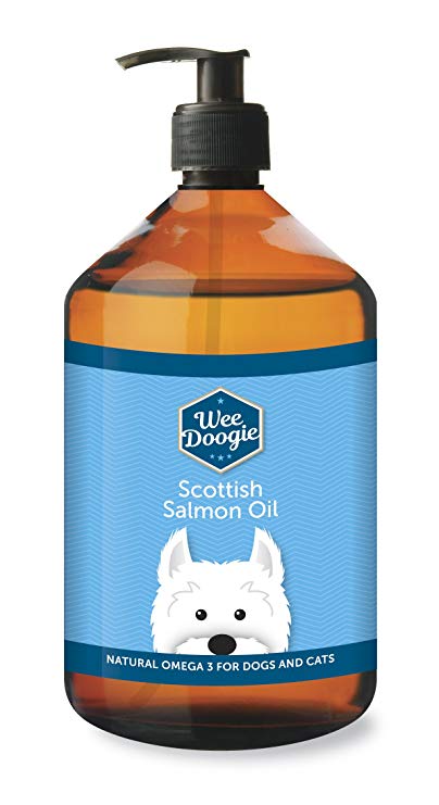 Wee Doogie SCOTTISH SALMON OIL 500ml - 100% Natural, Premium Pure Scottish Salmon Oil Supplement for Dogs, Cats & Pets. Optimum Nutrition For Skin, Coat, Itchy Dogs, Joint, Heart and Brain Health