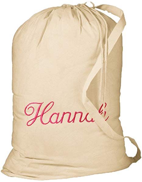 Key Your Spirit KYS Personalized 32" x 21" Canvas Laundry Bag w/Shoulder Strap