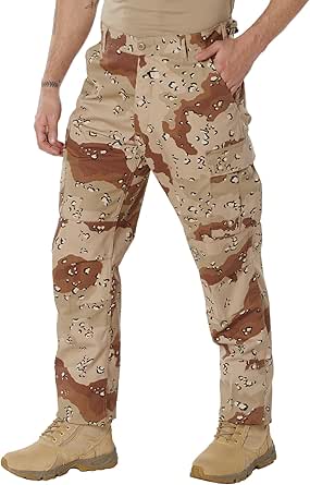 Rothco Camo Tactical BDU Pants - Timeless Style for Ultimate Performance, 6-Color Desert Camo, M