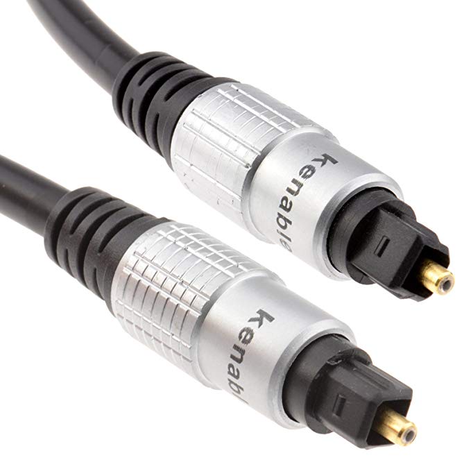 kenable Pure TOS Link TOSLink Optical Digital Audio Cable HQ 6mm Lead 4 metre