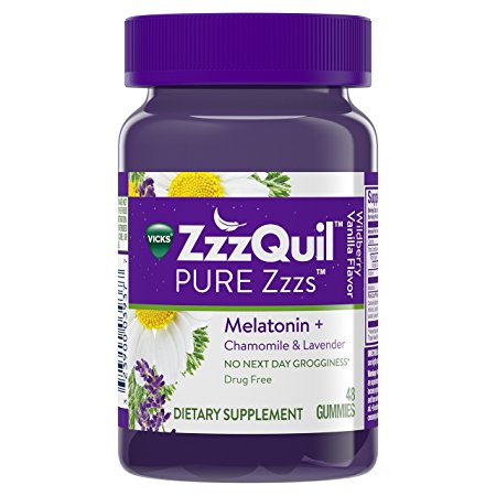 Vicks ZzzQuil PURE Zzzs Melatonin Sleep Aid, 48 Gummies