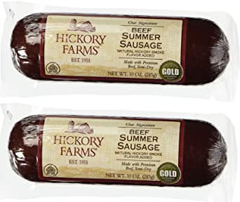 Hickory Farms Beef Summer Sausage 10 Ounce (Pack of 2)