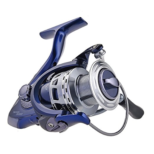 KastKing Triton Spinning Fishing Reel with Stainless Steel Main Shaft and Carbon Fiber Maximum 22 lb. Drag System