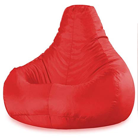 Bean Bag Bazaar Designer Recliner Gaming Bean Bag RED - Waterproof Indoor & Outdoor Beanbag Chair