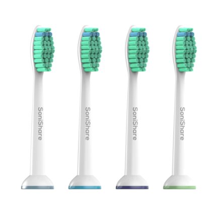 Premium Sonicare Pro-Results Compatible Generic Replacement Toothbrush Heads 4 Count