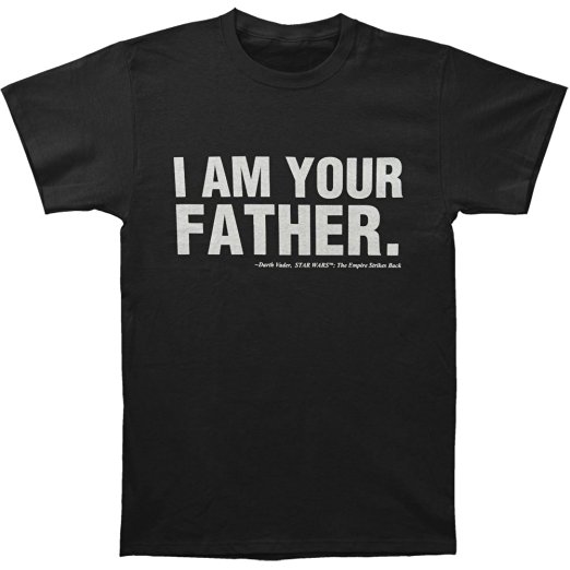 Star Wars I Am Your Father Darth Vader Quote Adult T-shirt - Black