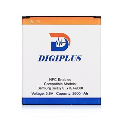 Digiplus 2600mAh Samsung Galaxy S4 battery, [NFC/Google Wallet Capable]Replacement battery for Samsung I9500, I9505, M919 (T-Mobile), I545 (Verizon), I337 (AT&T), L720 (Sprint), R970 (U.S. Cellular/MetroPCS), Not for Galaxy S4 Active [18-Month Warranty]
