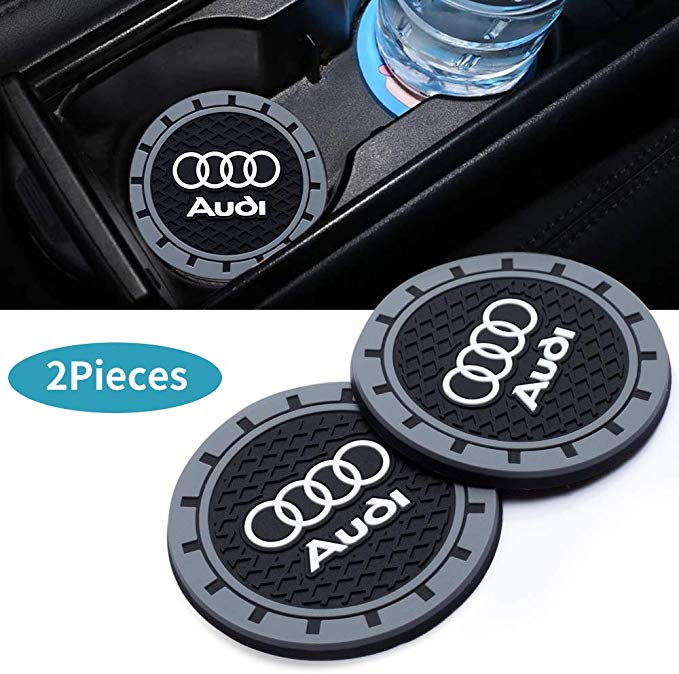 3Inc Tough Car Logo Vehicle Travel Auto Cup Holder Insert Coaster Can for Audi All Models