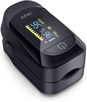 AFAC Pulse Oximeter, Oxygen Saturation Monitor, Heart Rate Monitor Fingertip, Colorful TFT Screen Screen with 4 Directions Display, Test for SpO2, Pulse Rate and Perfusion Index, Battery Included