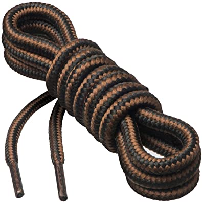 Birch 1/5" Thick Tough and Heavy Duty Round Boot laces lace Shoelaces for Boots and Hiking Shoes.