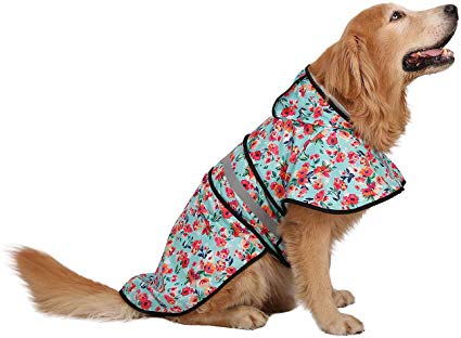 HDE Dog Raincoat Hooded Slicker Poncho for Small to X-Large Dogs and Puppies