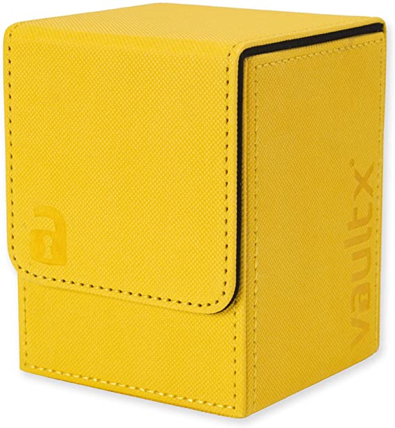 Vault X Premium eXo-Tec Deck Box - Large Size for 100  Sleeved Cards - PVC Free Card Holder for TCG (Yellow)