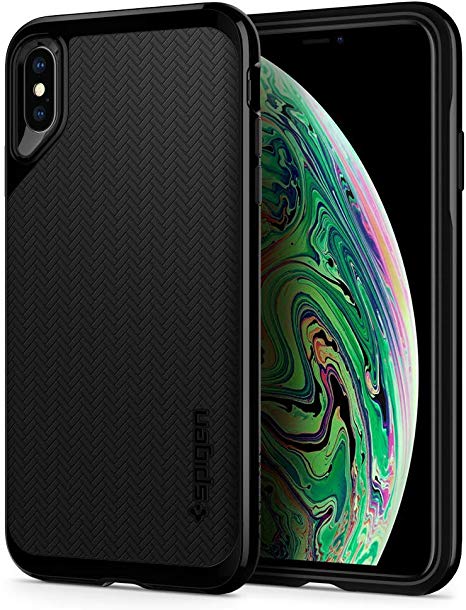 Spigen [Neo Hybrid] iPhone Xs Max Case Cover 6.5 inch with Flexible Inner Protection and Reinforced Hard Bumper Frame for iPhone Xs Max (2018) 6.5 inch - Jet Black