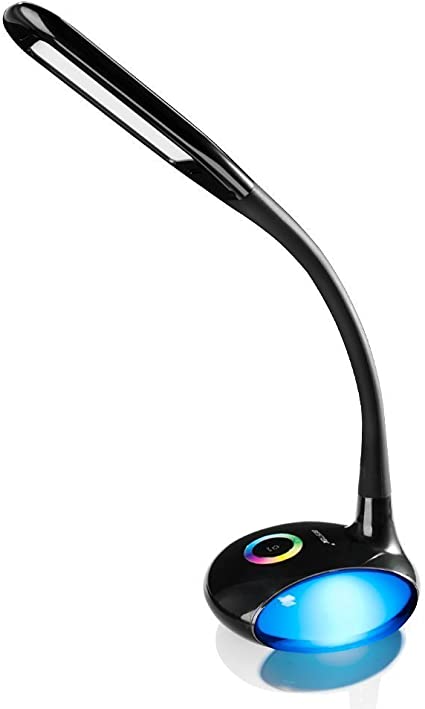 Desk Lamp, BESTEK LED Lamp Touch Control, Cordless Rechargeable, Color Base, Eye Protection LED Light for Reading, Studying