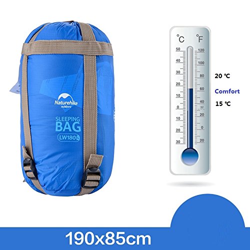 Tooge Naturehike Waterproof Compact Sleeping Bag Outdoor Camping Travel Hiking Multifuntion Ultra-light Portable Envelope Sleepingbag With A Compression Stuff Sack-Large Size （1900*850mm)