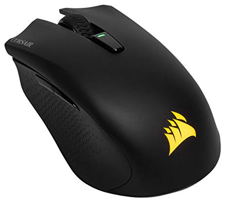 Corsair Harpoon RGB Wireless, Rechargeable Gaming Mouse with Slipstream Technology, Black, Backlit RGB LED, 10000 DPI, Optical