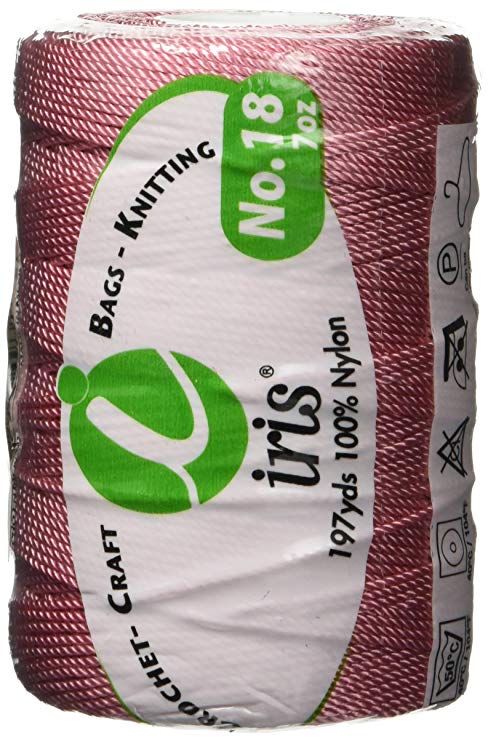 Iris Nylon Crochet Thread, 197-Yard, Floral Pink