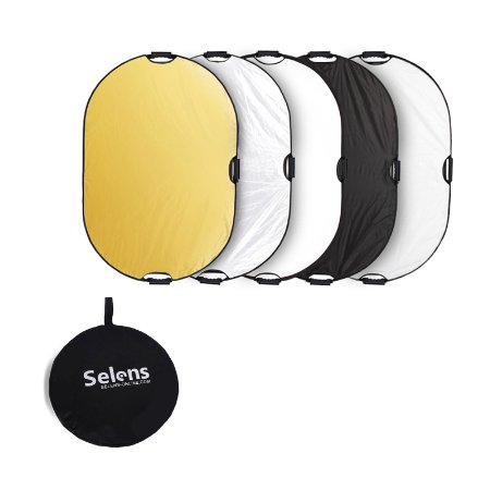 Selens 5-in-1 32x48 Inch Oval Reflector with Handle for Photography Photo Studio Lighting & Outdoor Lighting