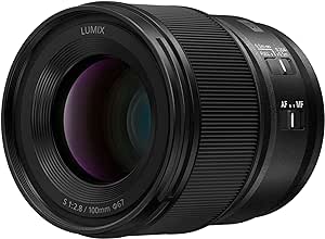 Panasonic LUMIX Full Frame Camera Lens, S 100mm F2.8 Macro - S-E100