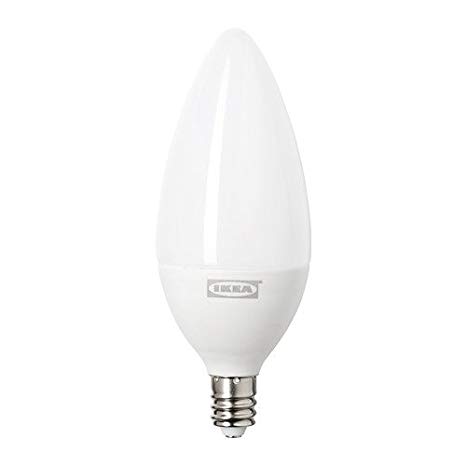 IKEA Ledare LED bulb E12 400 Lumen Dimmable Warm Dimming Chandelier Opal 303.888.20