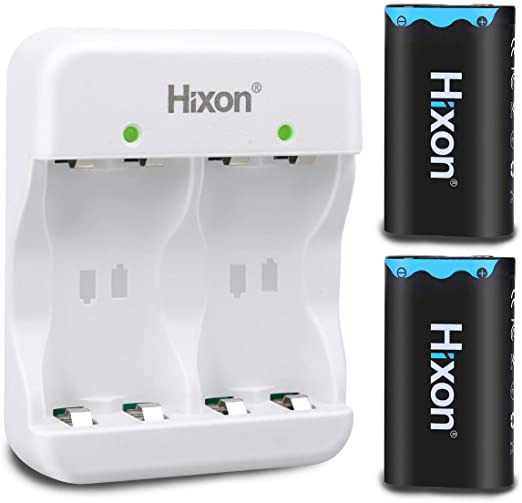 Xbox One Battery Pack, Hixon 2x2500mAh Rechargeable Battery & Charger Set, 3H Quick Charge for Xbox One/Xbox One S/Xbox One X/Xbox One Elite Wireless Controller