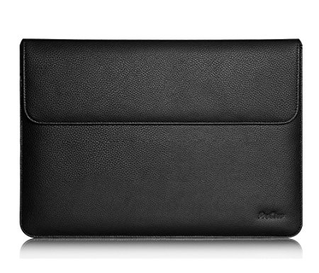 iPad Pro Case Sleeve, ProCase Cushion Protective Sleeve Bag Cover Case for Apple iPad Pro 12.9 Inch, Compatible with Apple Smart Keyboard, Documnet Pocket and Apple Pencil Holder (Black)
