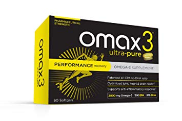 Omax3® Max Recovery Ultra Pure Omega 3 Fish Oil - 2000 MG, Blister Packed, 33% More (1510 mg EPA / 376 mg DHA), NSF Certified for Sport, 93.9% Pure Omega 3 (60 Softgels)