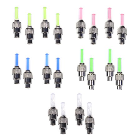 Cosmos ® 10 Pack of Led Flash Tyre Wheel Valve Cap Light For Car Bike Bicycle Motorbicycle Wheel Light Tire (Red, Yellow, Blue, Green, Colorful)