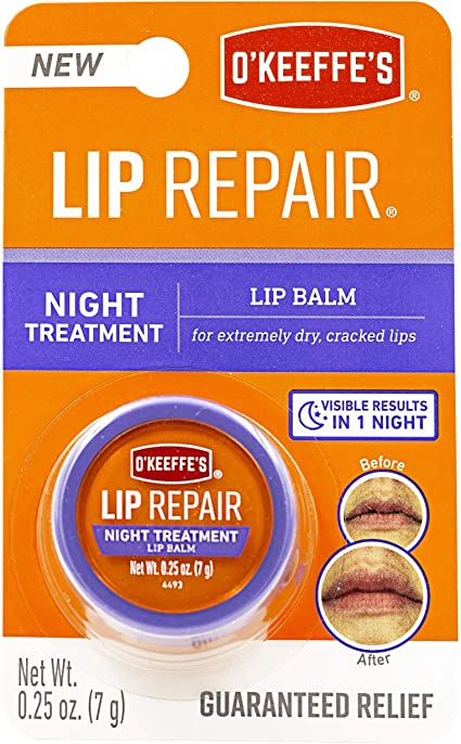 O'Keeffe's Lip Repair Night Treatment Lip Balm, .25 ounce Jar