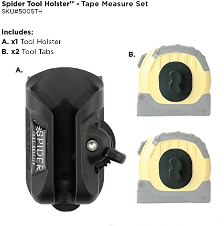 Spider Tool Holster - Tape Measure Set - Securely hold and quickly access your tape mesure!