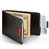 Distil Union - Wally Bifold Slim Leather Mens Wallet with Money Clip