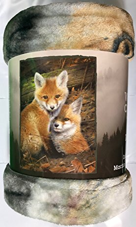 Royal Plush Raschel Throw 50" x 60" - Foxes