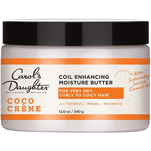 Curly Hair Products by Carol's Daughter, Coco Creme Coil Enhancing Moisture Butter For Very Dry Hair, with Coconut Oil and Mango Butter, Paraben Free and Silicone Free Butter for Curly Hair, 12 oz