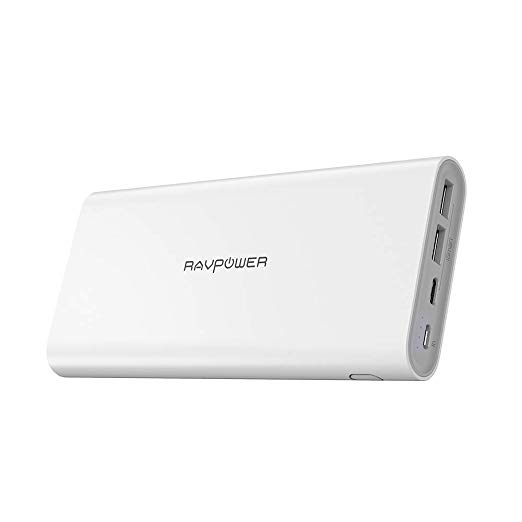 USB C Portable Charger RAVPower 26800mAh Type C Power Bank Battery Pack Power Pack with Dual Input Port, External Phone Charger 2 USB Ports for iPhone, iPad, Galaxy, Android and Other Smart Devices