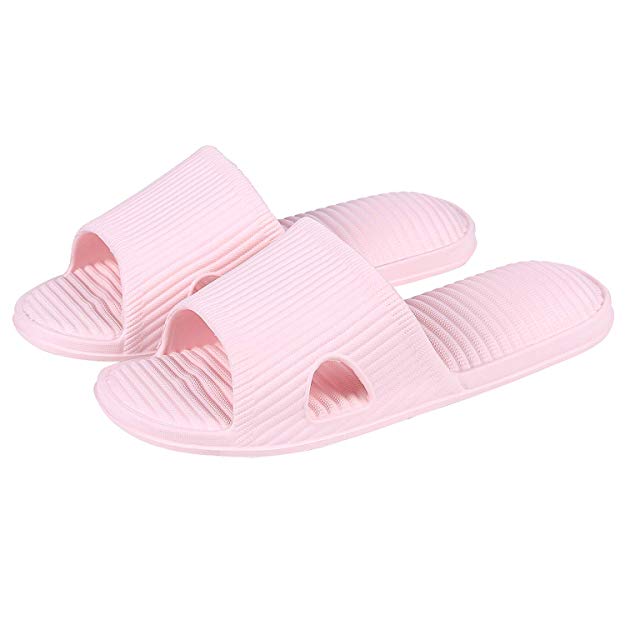 shevalues Flexible Plastic Bath Slippers Cushioned Cozy House Slippers Quick Dry Shower Sandal