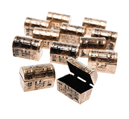 US Toy Mini Pirate Treasure Chests  - (2 Set of 12)