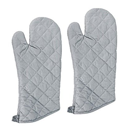 New Star 32086 Silicone Oven Mitts/Gloves, 15-Inch, Set of 2