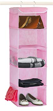 Simple Houseware SHW 5 Shelves Hanging Organizer, Pink