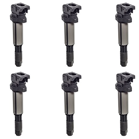 Ignition Coil Set of 6 for Various BMW compatible with UF515 UF522 C1404