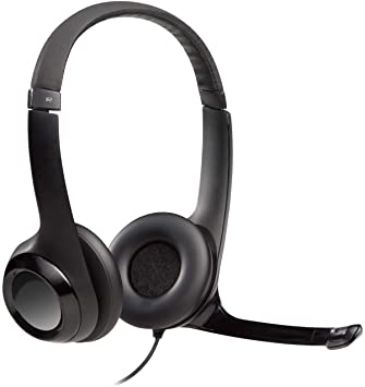 Logitech H390 Wired ClearChat Comfort USB Headset, Black (981-000014)