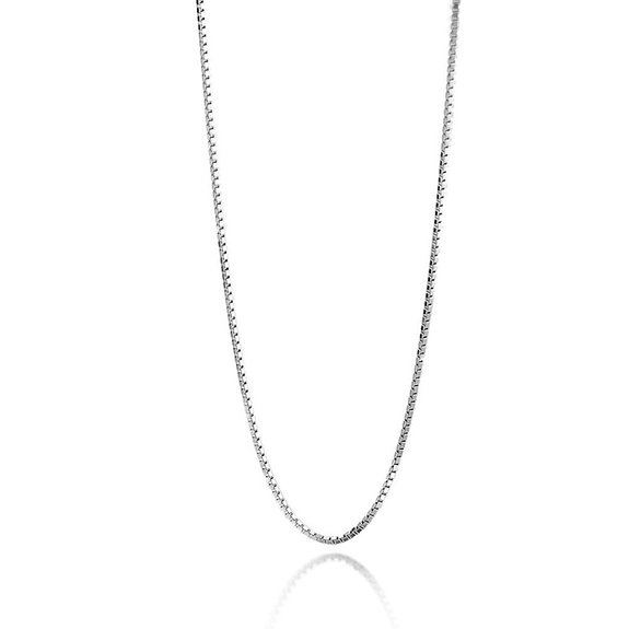 Trusuper Titanium Stainless Steel Cable Box Chain Necklace 1.4mm,sliver (18" - 24" Available)