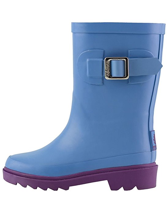 Oakiwear Kids Rubber Rain Boots | Classic Yellow, Green & Navy, Bright Blue & Red, Red & Navy, Sky Blue & Purple, Two-Tone Purple