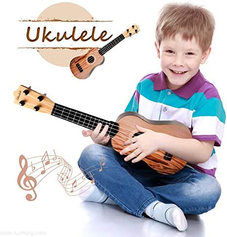 ZHENDUO 16’’ Mini Ukulele Toy Guitar for Toddlers, Musical Instruments Ukuleles with Picks and Sheet Music for Kids, Beginners Child Musical Instruments Educational Toys