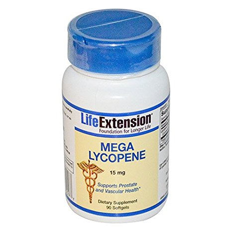 Life Extension Mega Lycopene Extract Soft Gels, 90 Count